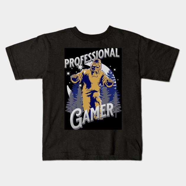 Vintage Professional Gamer Gift Kids T-Shirt by QuirkyWay